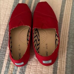 TOMS Vibrant Red Casual Slip-Ons